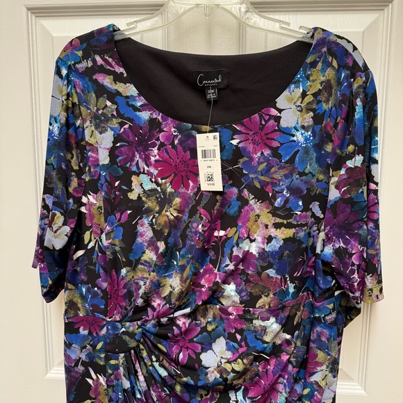 connected apparel Dresses & Skirts - Connected Apparel Floral Dress Gathered waist no wrinkle 3/4 sleeve 20W